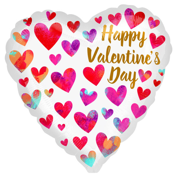 Folienballon Happy Valentines Day Painterly