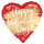 Folienballon Happy Valentines Day Goldenes Rauschen