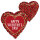 Folienballon Happy Valentines Day Tiermuster
