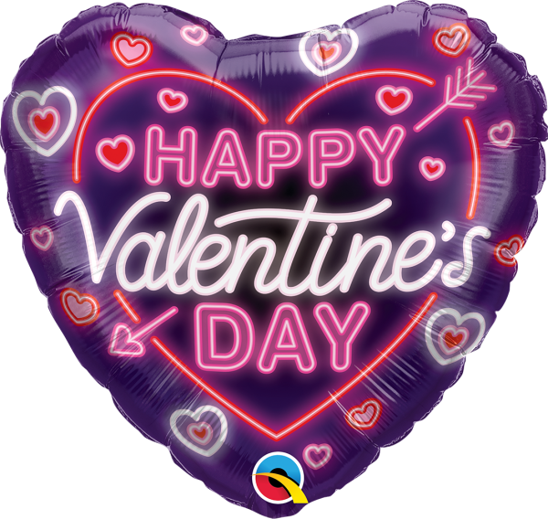 Folienballon Valentines Day Neon Glow
