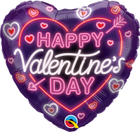 Folienballon Valentines Day Neon Glow