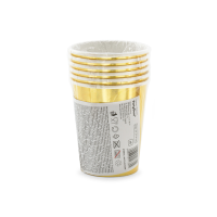 Pappbecher Zahl 30 gold glänzend