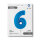 Folienballon Zahl 6 blau