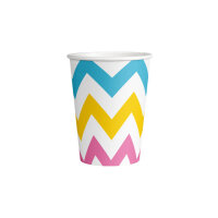 Pappbecher Rainbow Chevron