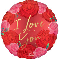 Folienballon I Love You Rosen