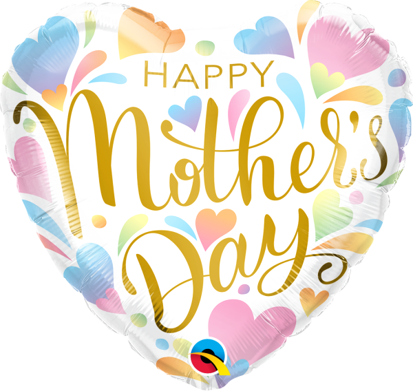 Folienballon HMD - Mothers Day Pastel Hearts