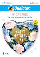 Folienballon HMD - Mothers Day Pink & Blue Roses
