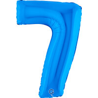 Folienballon Zahl 7 blau