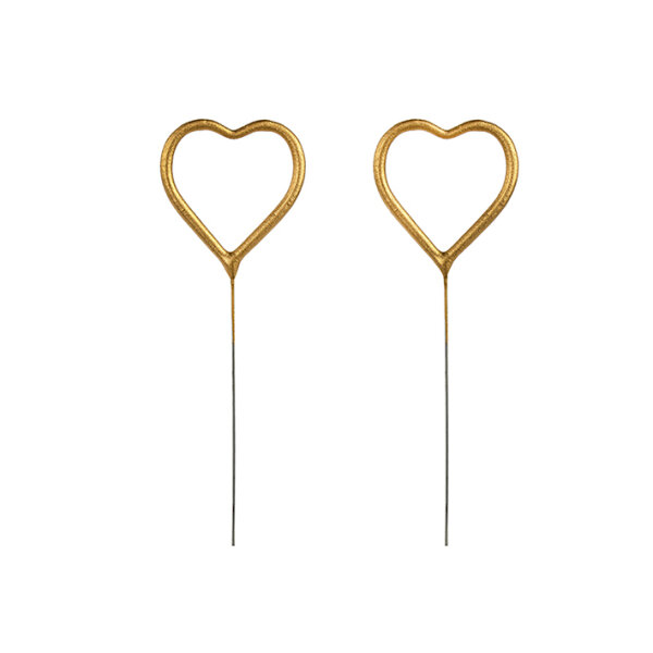 Wunderkerze Herz gold 2er Set