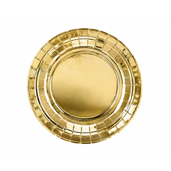 Pappteller gold klein