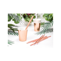 Pappbecher rosegold glänzend