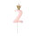 Kuchenkerzen Zahl 2 rosa mit Krone