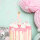 Kuchenkerzen Zahl 3 rosa mit Krone