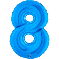 Folienballon Zahl 8 blau