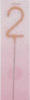 Wunderkerze Zahl 2 rosegold