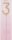 Wunderkerze Zahl 3 rosegold