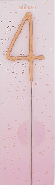 Wunderkerze Zahl 4 rosegold
