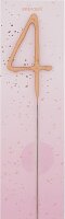 Wunderkerze Zahl 4 rosegold