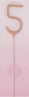 Wunderkerze Zahl 5 rosegold