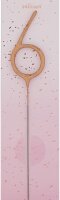 Wunderkerze Zahl 6 rosegold