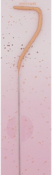 Wunderkerze Zahl 7 rosegold