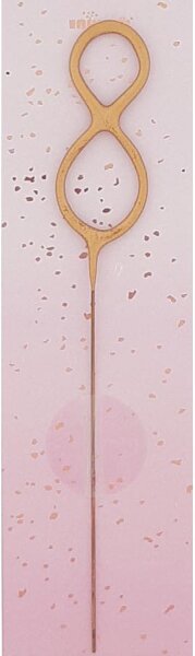 Wunderkerze Zahl 8 rosegold
