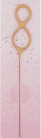 Wunderkerze Zahl 8 rosegold