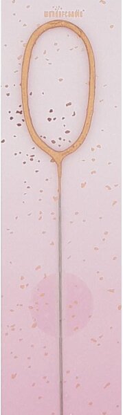 Wunderkerze Zahl 0 rosegold