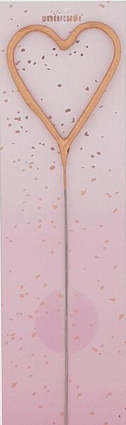 Wunderkerze Herz rosegold