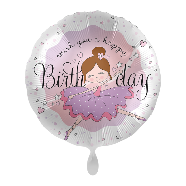 Folienballon HBD - Ballerina Birthday