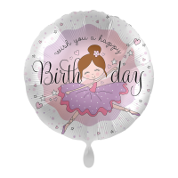 Folienballon HBD - Ballerina Birthday