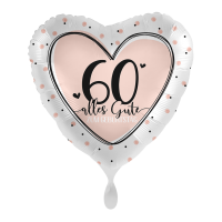 Folienballon Zahl 60 alles Gute