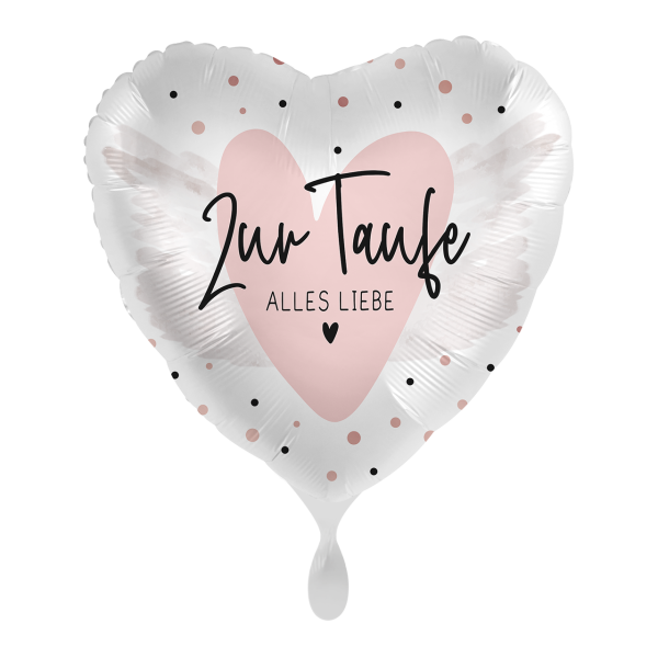 Folienballon Taufe - Alles Liebe rosa