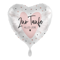Folienballon Taufe - Alles Liebe rosa