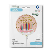 Folienballon Kuchen Herzlichen Glückwunsch