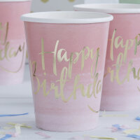 Pappbecher Pink Ombre