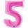 Folienballon Zahl 5 pink / fuchsia