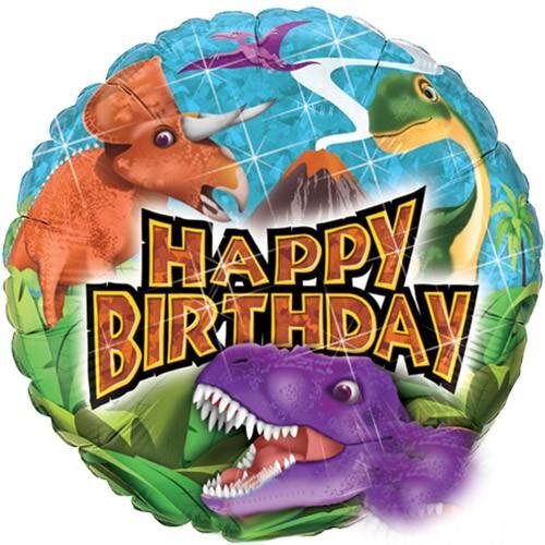Folienballon HBD - Birthday Dinosaur