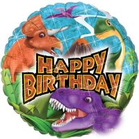 Folienballon HBD - Birthday Dinosaur