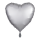 Folienballon SC - Herz Silber Silk Lustre