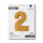Folienballon Zahl 2 gold
