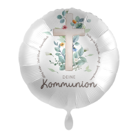 Folienballon Deine Kommunion Kreuz