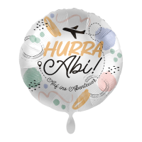 Folienballon Abitur - Hurra Abi - Auf ins Abenteruer