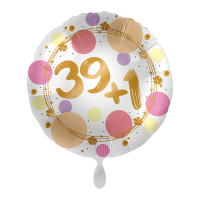 Folienballon Zahl 39+1 Shiny Dots