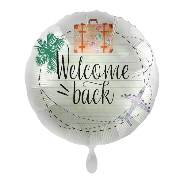 Folienballon Welcome - Back Globetrotter