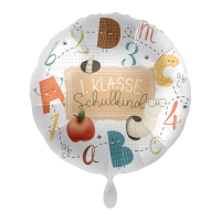 Folienballon Einschulung - ABC and 123