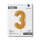Folienballon Zahl 3 gold
