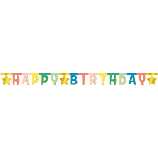 Bannergirlande HBD - Happy Birthday retro