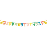 Bannergirlande HBD - Happy Birthday retro