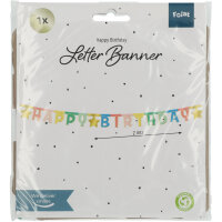 Bannergirlande HBD - Happy Birthday retro